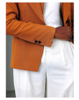 A “quad” lapel double breasted Suit